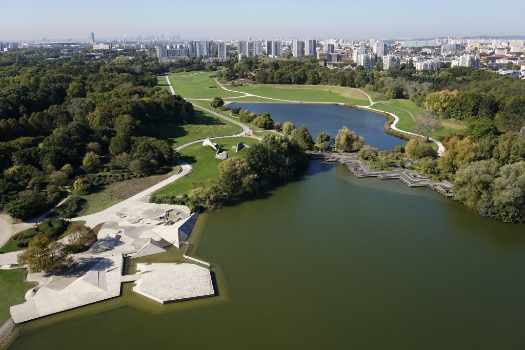 Vue aerienne du Parc Georges Valbon