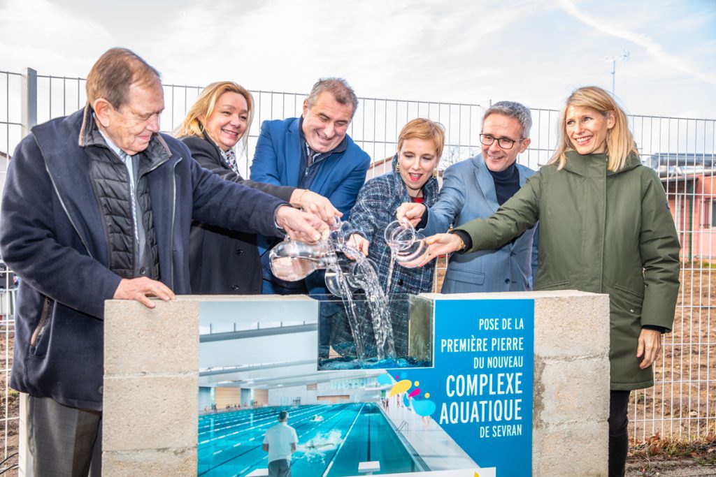 première pierre centre aquatique sevran